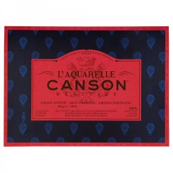 CANSON 31*41 ® HÉRITAGE AQUARELLE 300 GSM HOTE PRESSED BLOCKS GLUED 4 SIDES 20 SHEETS 100% COTTON PAPER SIZE 31*41